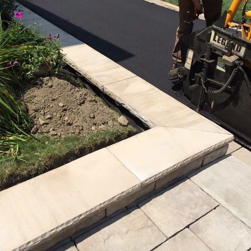 Custom interlocking driveway installation